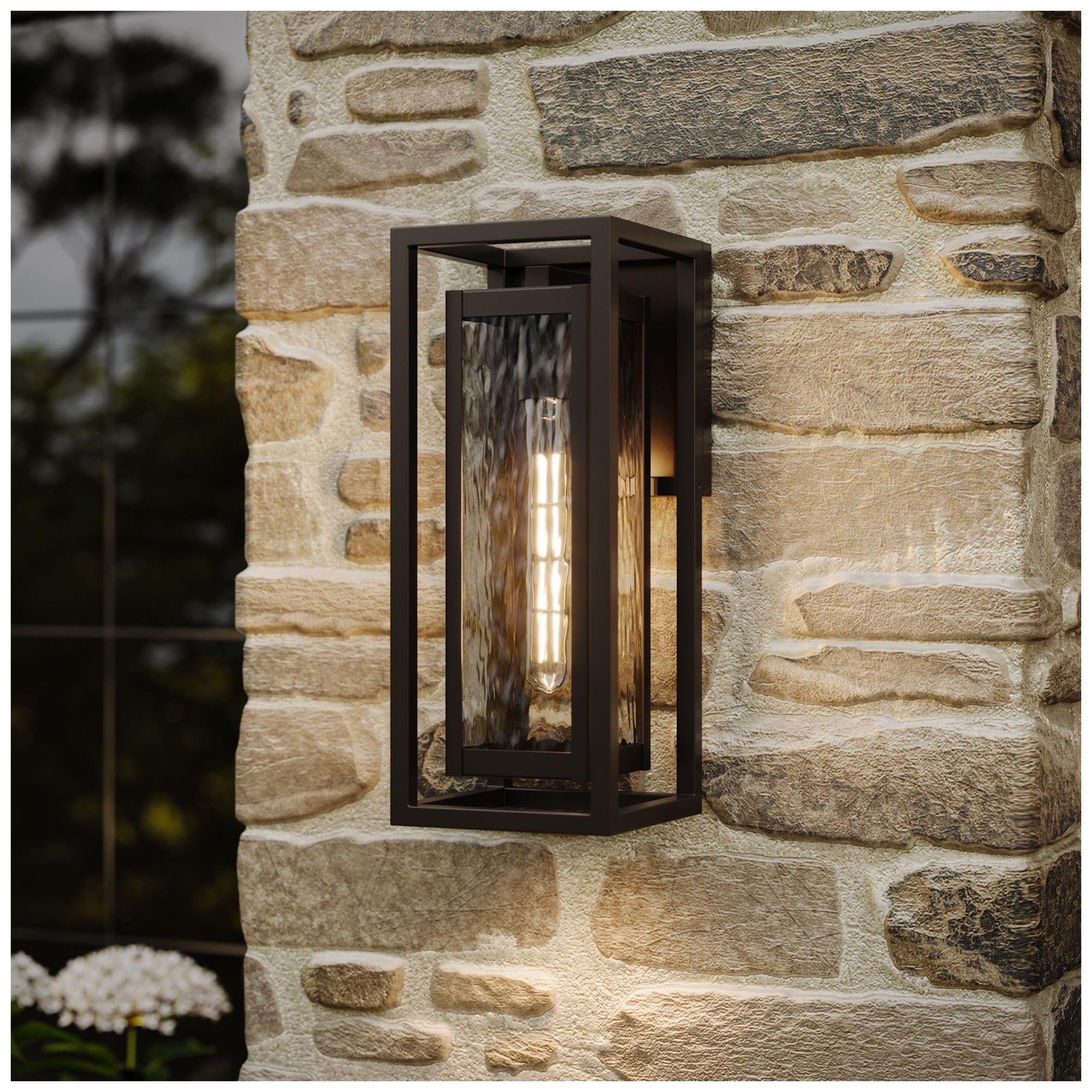 Shaw 19.5 inch 1 Light Outdoor Wall Light with Clear Glass