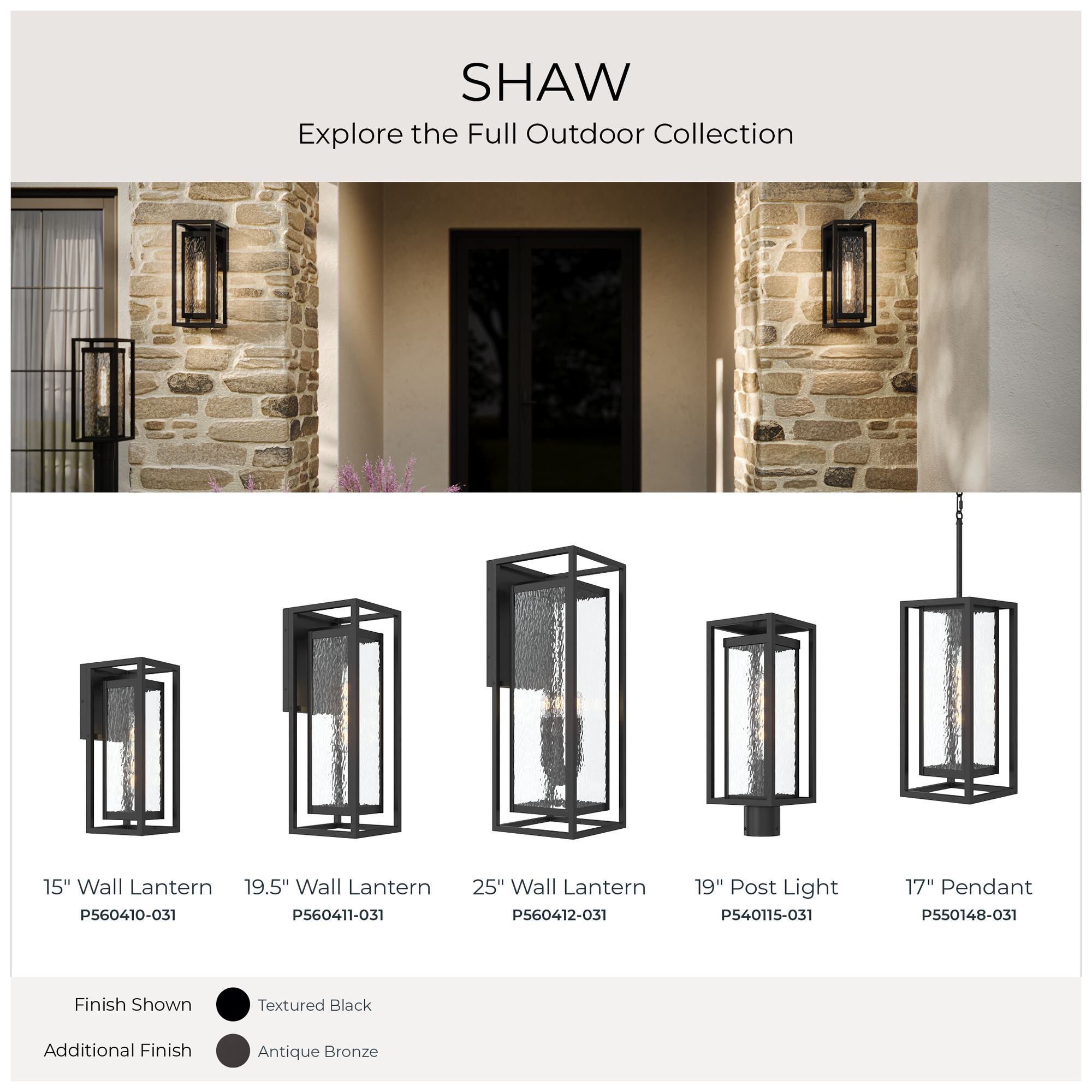 Shaw 19.5 inch 1 Light Outdoor Wall Light with Clear Glass