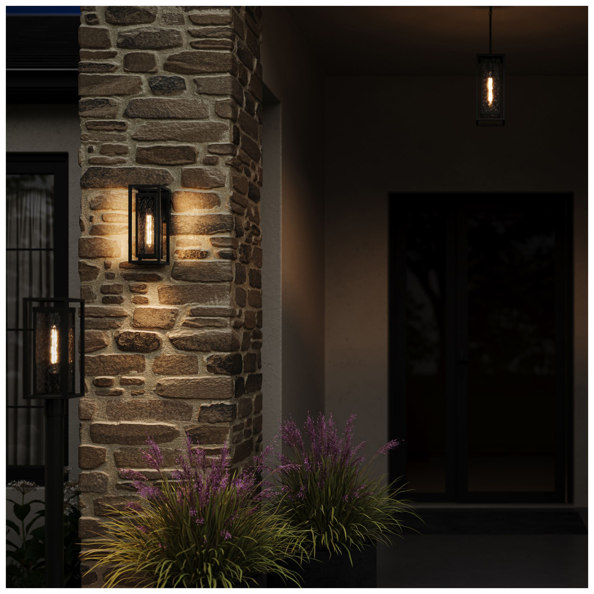 Image 4 Shaw 19.5 inch 1 Light Outdoor Wall Light with Clear Glass more views