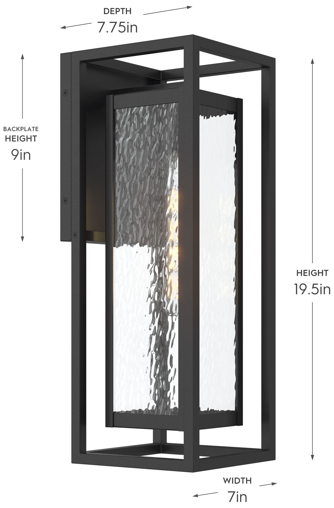 Image 5 Shaw 19.5 inch 1 Light Outdoor Wall Light with Clear Glass more views