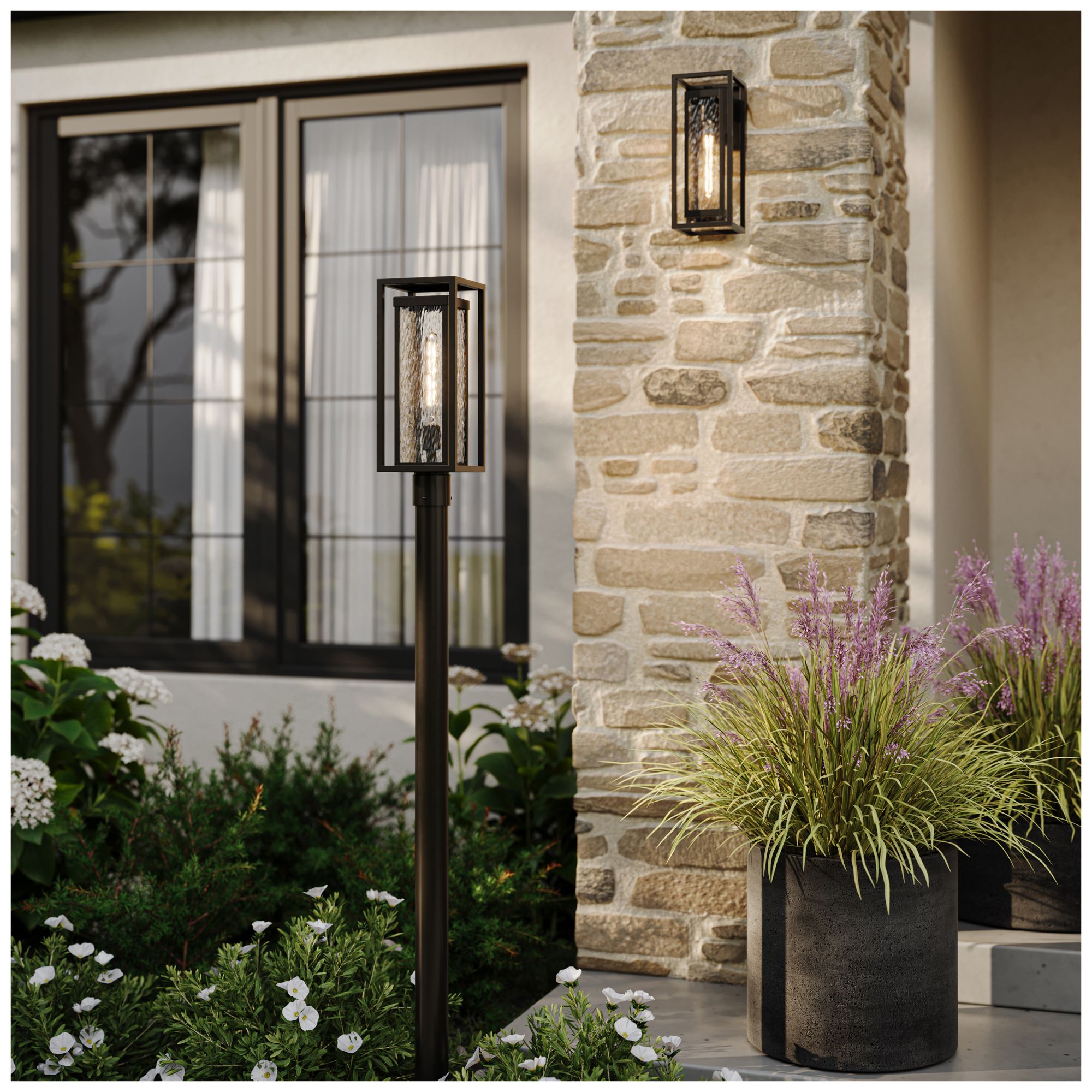 Image 4 Shaw 19 Inch 1 Light Outdoor Post Light with Clear Glass more views