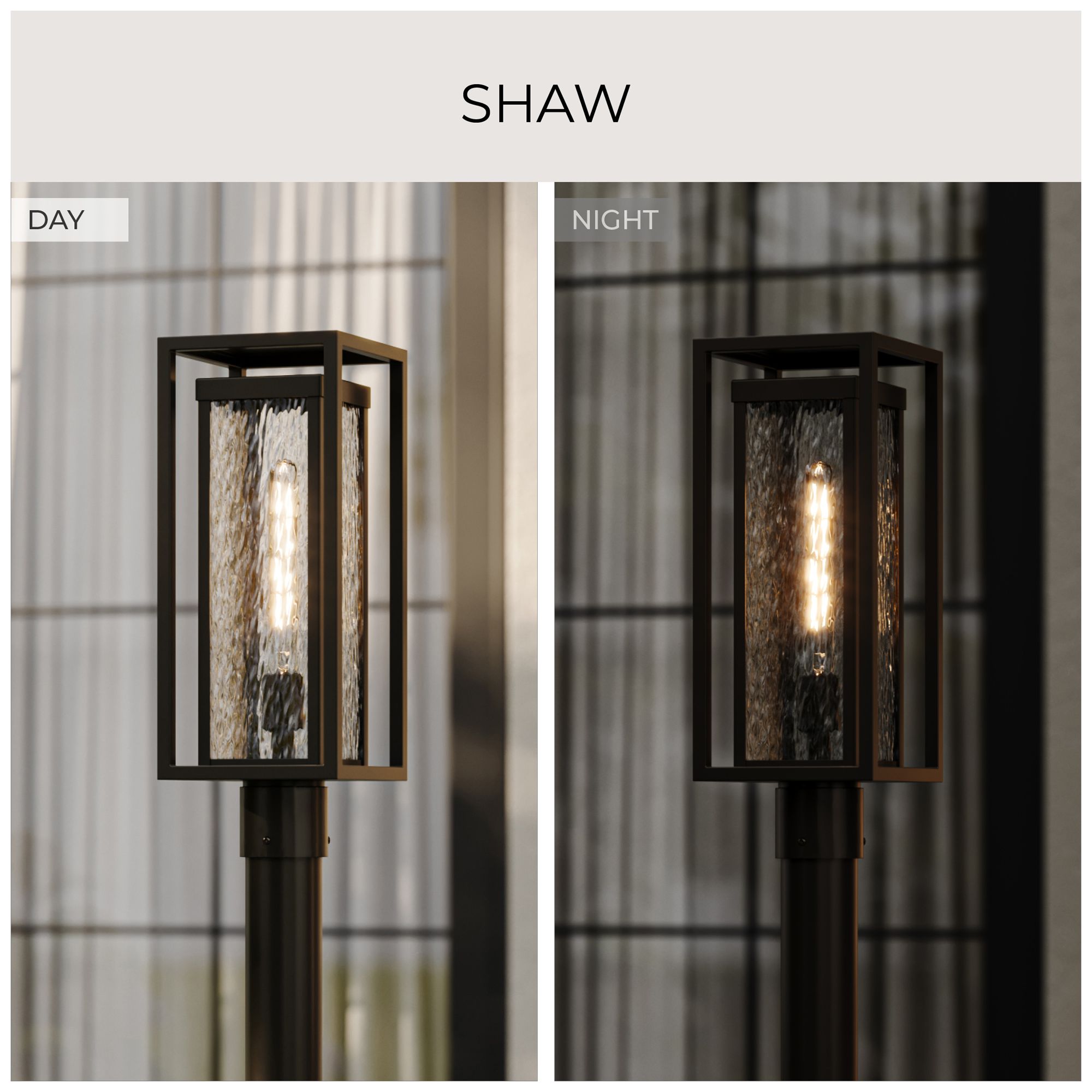 Shaw 19 Inch 1 Light Outdoor Post Light with Clear Glass