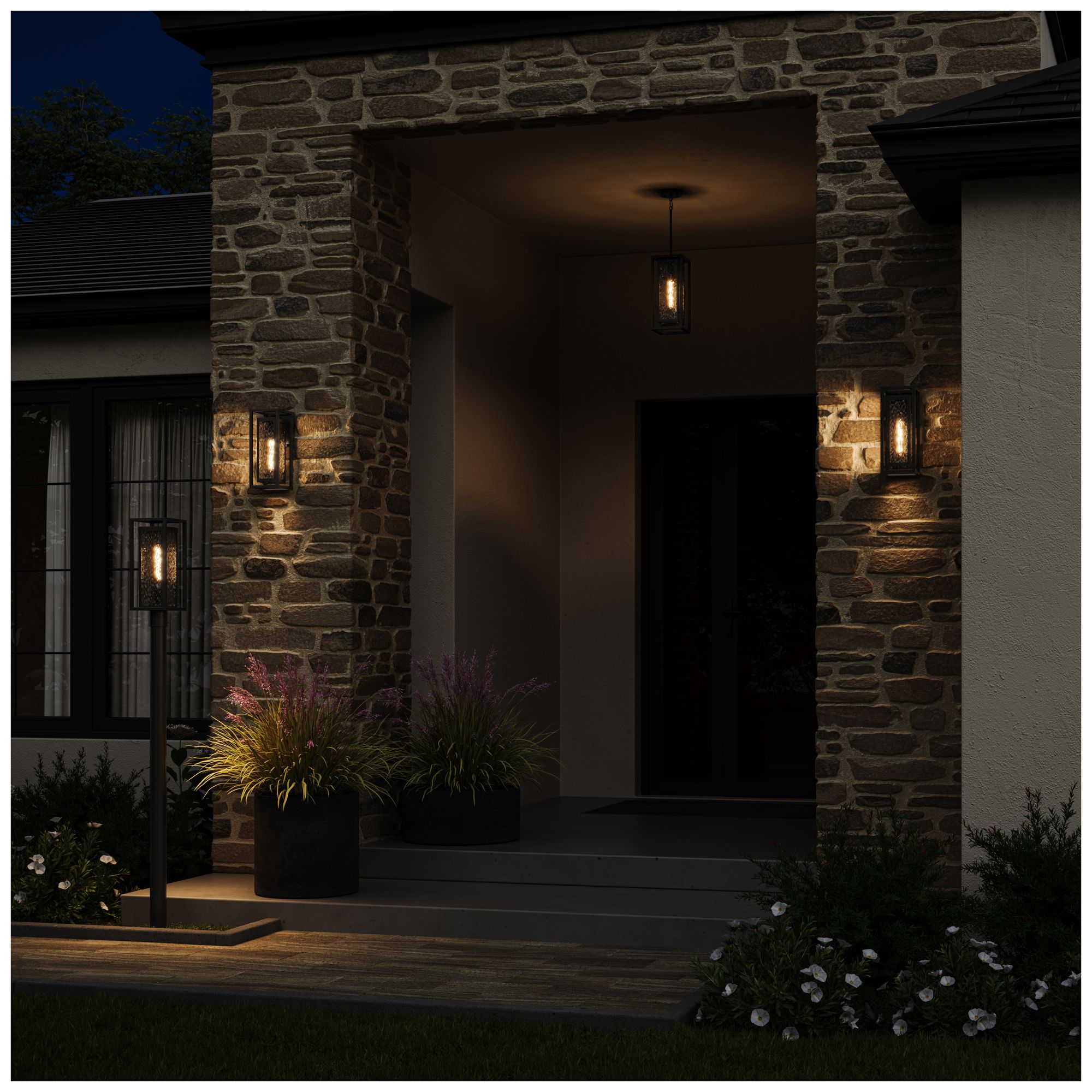 Shaw 19 Inch 1 Light Outdoor Post Light with Clear Glass