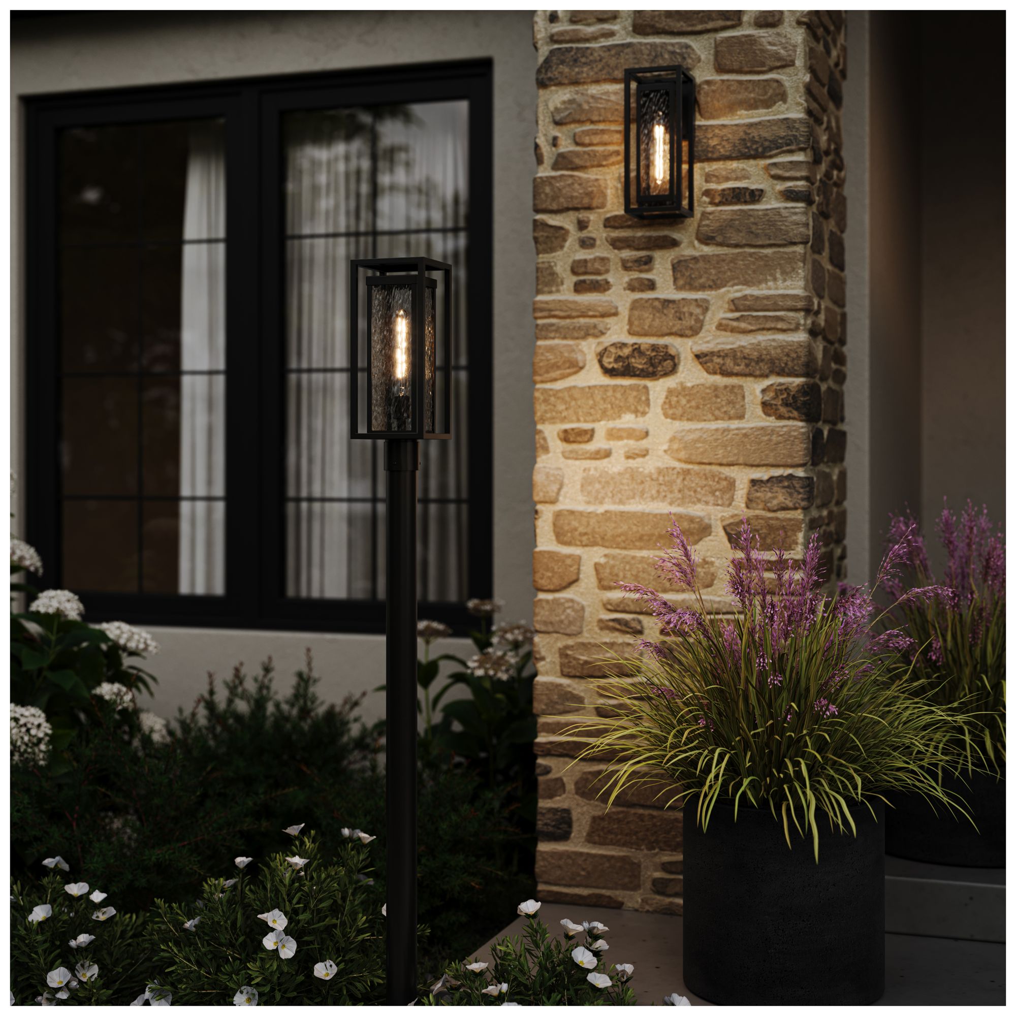Image 5 Shaw 19 Inch 1 Light Outdoor Post Light with Clear Glass more views