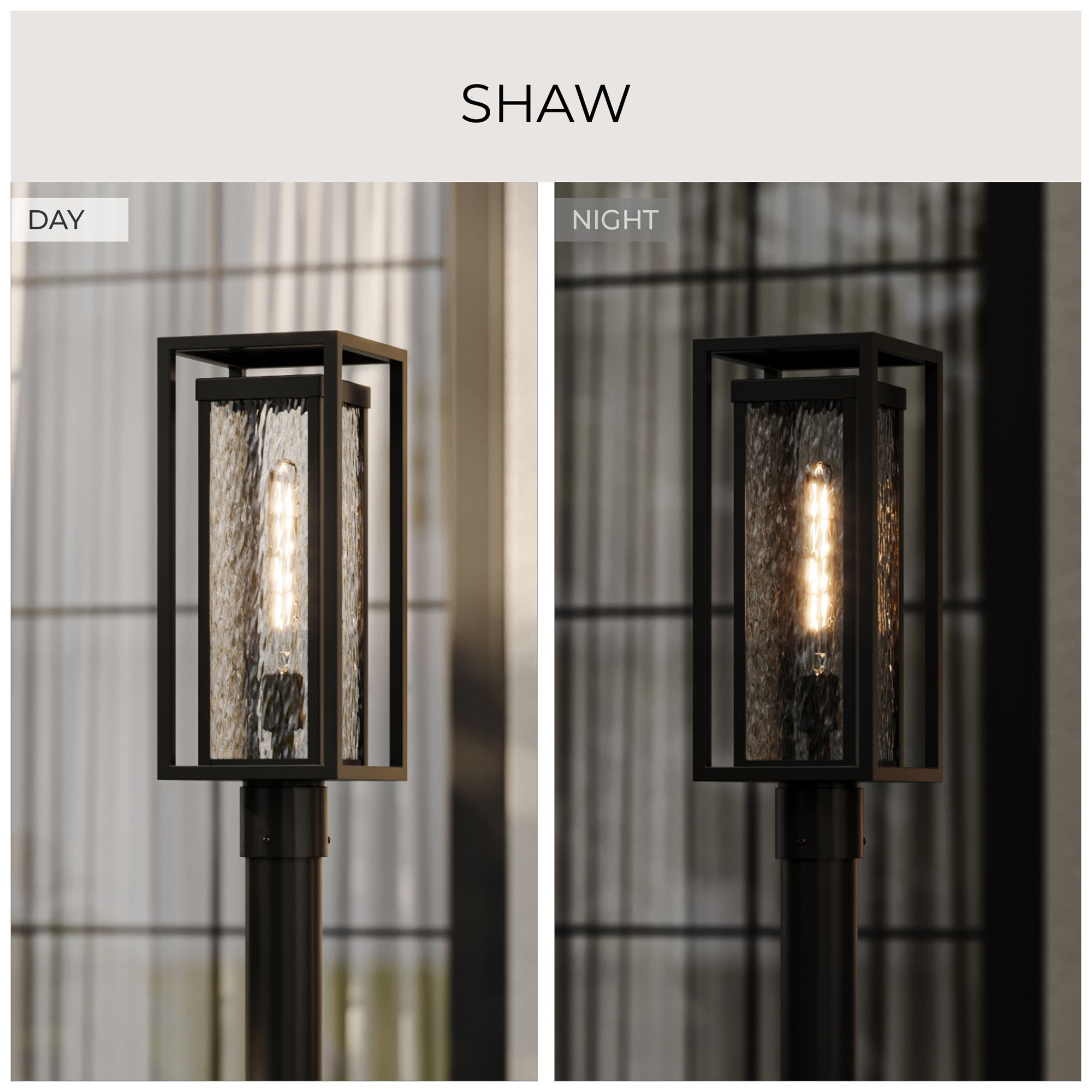 Shaw 19 Inch 1 Light Outdoor Post Light with Clear Glass