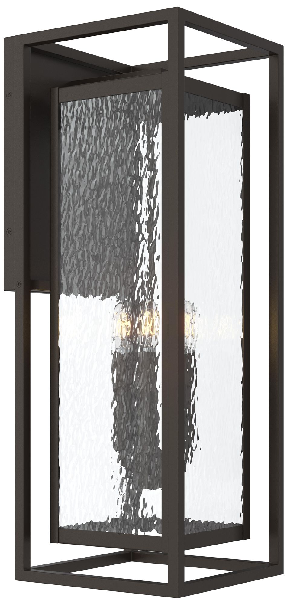Shaw 25-inch 3-Light Outdoor Wall Light with Water Glass