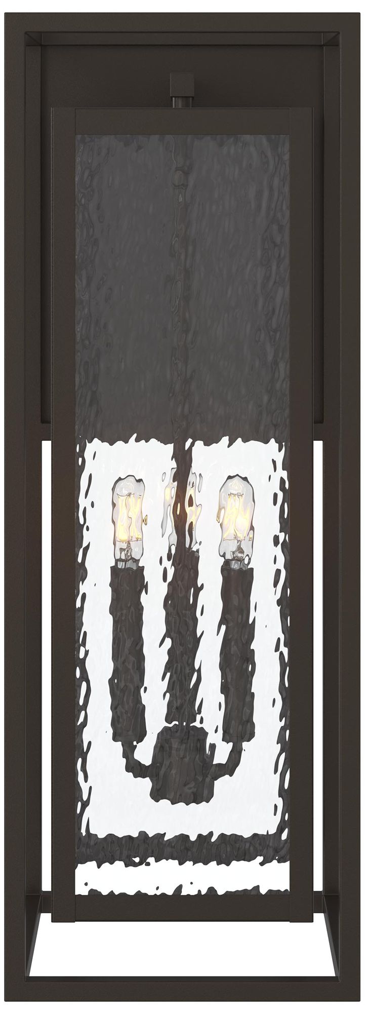 Image 6 Shaw 25-inch 3-Light Outdoor Wall Light with Water Glass more views