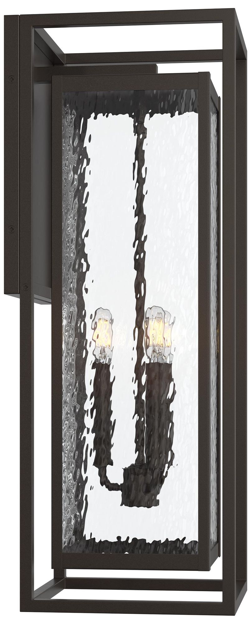 Image 7 Shaw 25-inch 3-Light Outdoor Wall Light with Water Glass more views