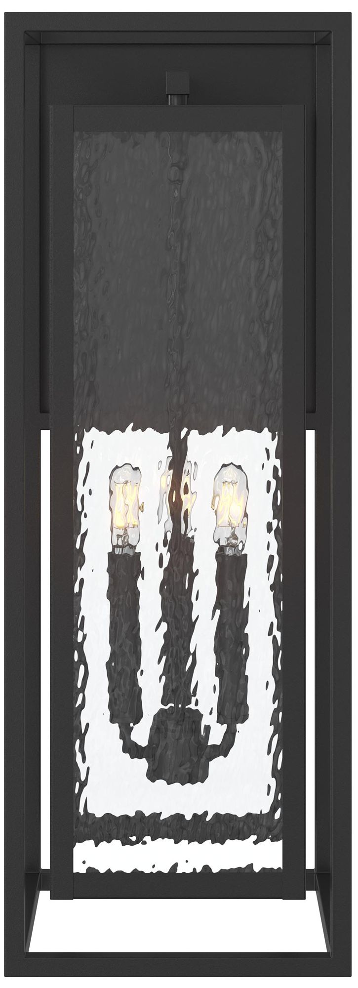 Image 6 Shaw 25-inch 3-Light Outdoor Wall Light with Water Glass more views