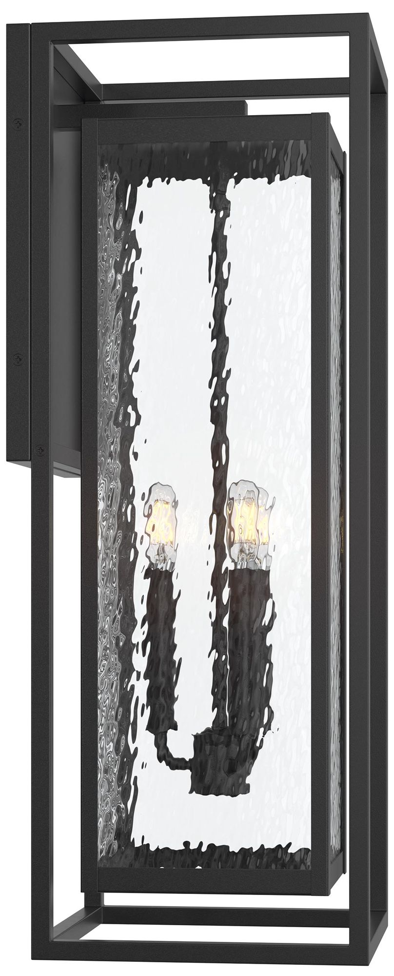 Image 7 Shaw 25-inch 3-Light Outdoor Wall Light with Water Glass more views