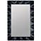 Shaya Black 42" x 28" Wood Rectangle Wall Mirror