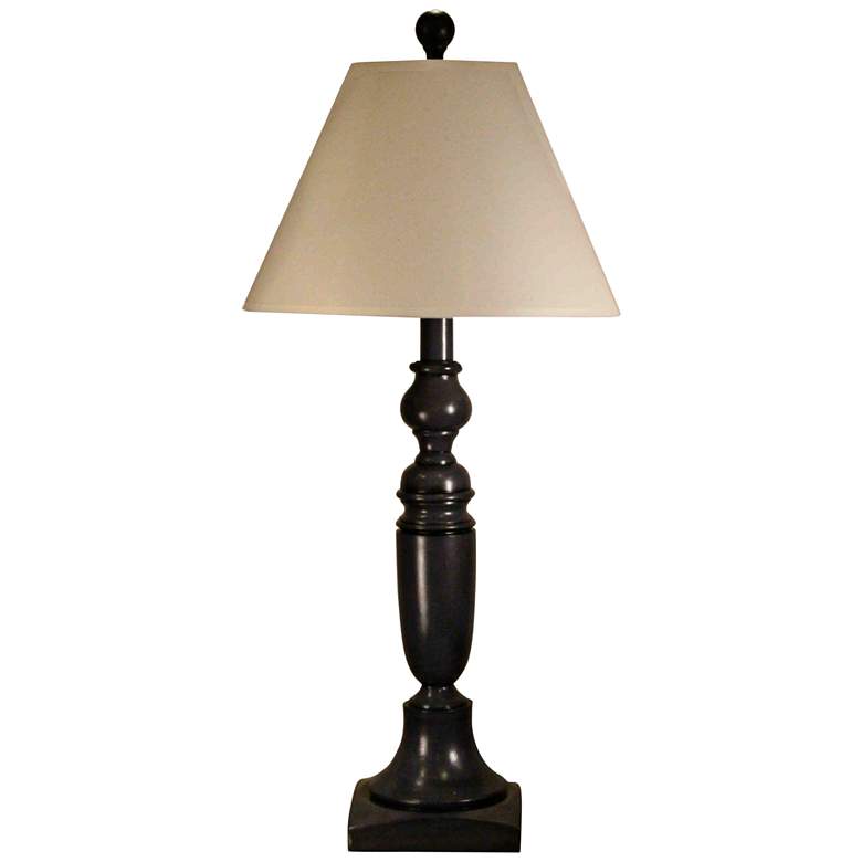 Image 1 Shayla Antique Blue Candlestick Table Lamp