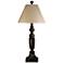 Shayla Antique Blue Candlestick Table Lamp