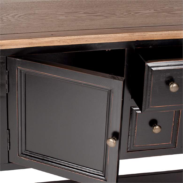 Image 2 Shaylene Rustic Black 4-Drawer Sideboard more views