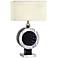 Shayne Chrome LED Night Light Circle Table Lamp