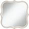 Shayne Wood 24 1/2" Square Diamond Scalloped Wall Mirror
