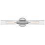 Shea 24" Wide Chrome Steel ADA 2-Light Vanity Bath Light