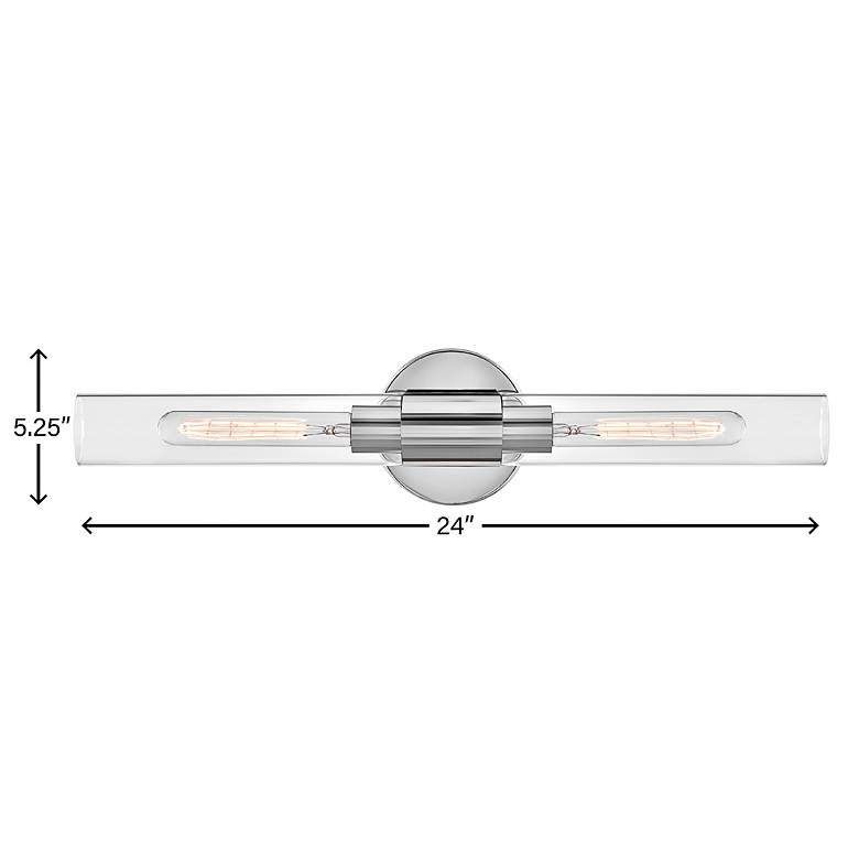 Image 7 Shea 24" Wide Chrome Steel ADA 2-Light Vanity Bath Light more views