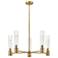 Shea 28" Wide Lacquered Brass 5-Light Chandelier