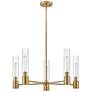 Thumbnail4 of Shea 28" Wide Lacquered Brass 5-Light Chandelier more views