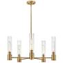 5_Shea 28" Wide Lacquered Brass 5-Light Chandelier more views