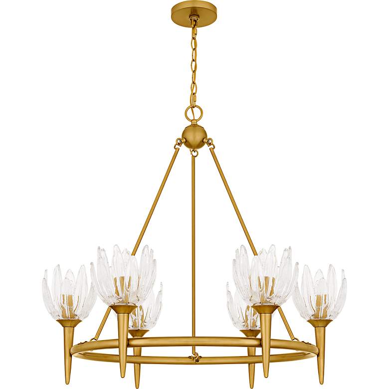 Image 2 Shea 6-Light Brushed Gold Chandelier more views