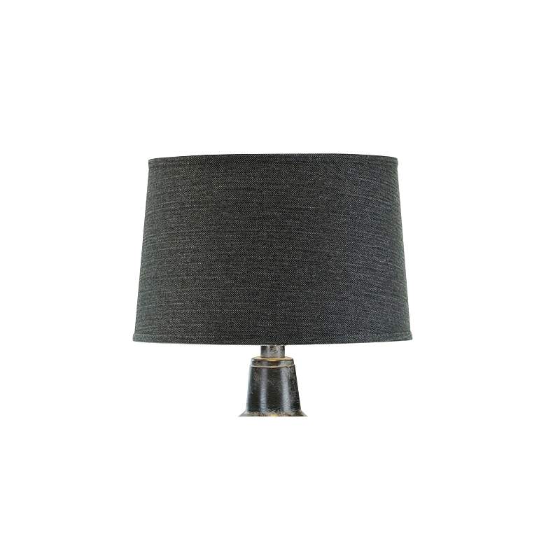 Image 2 Shea Emerald Gray Hydrocal Rustic Modern Handcrafted Table Lamp more views