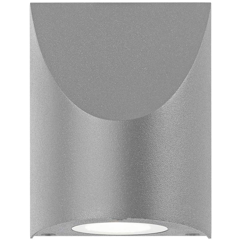 Image 1 Shear 4 3/4" High Textured Gray LED Outdoor Wall Light