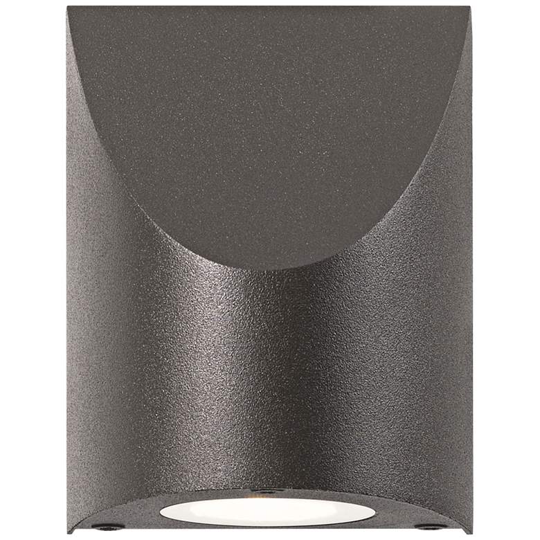 Image 1 Shear 4 3/4 inchH Textured Bronze LED Outdoor Wall Light