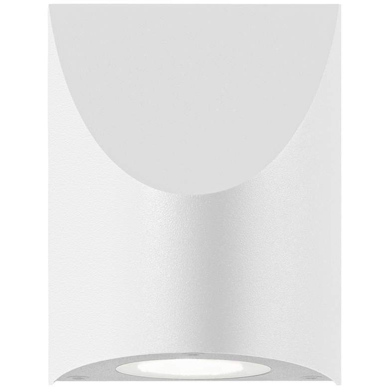 Image 1 Shear 4 3/4"H Textured White Modern LED Outdoor Wall Light