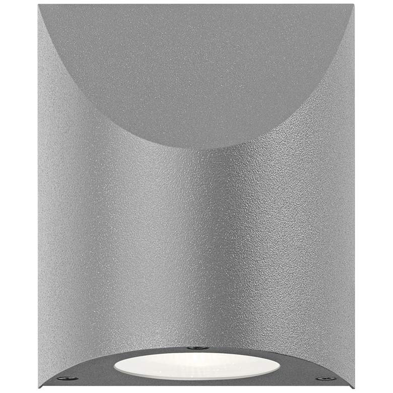 Image 1 Shear 6 1/4" High Textured Gray LED Outdoor Wall Light