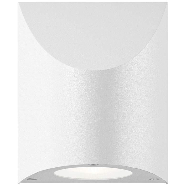 Image 1 Shear 6 1/4"H Textured White LED Outdoor Wall Light