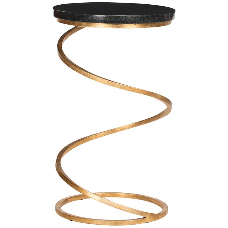 Image 1 Sheena Black Marble Gold Accent Table