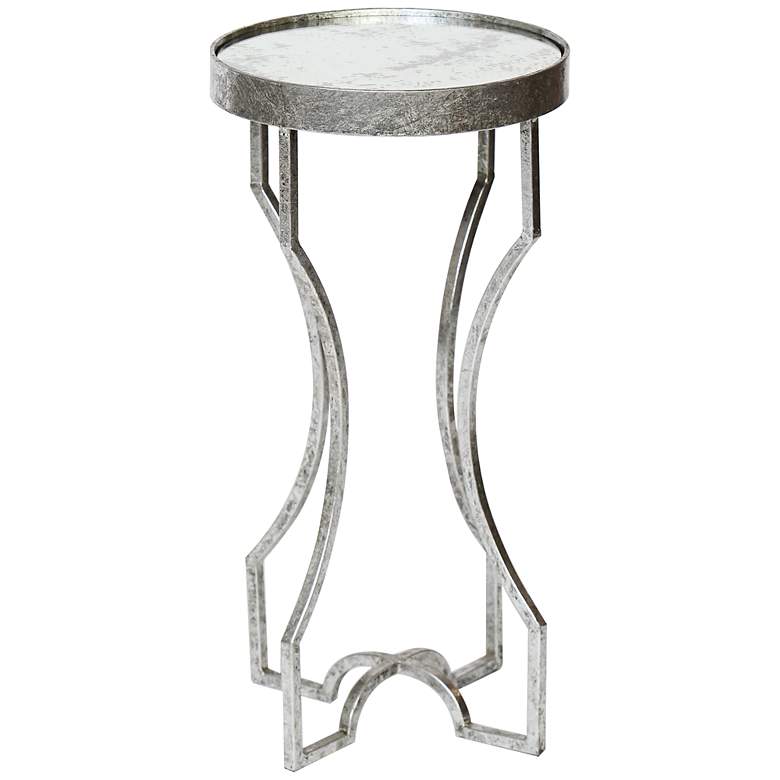 Image 1 Sheena Silver Leaf Round Accent Table