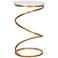 Sheena White Marble Gold Accent Table