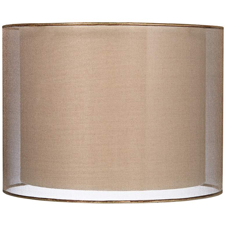 Image 1 Sheer Bronze Double Lamp Shade 12x12x9 (Spider)