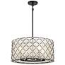 2_Sheer Elegance 21 1/4" Wide Coal Drum Pendant Light