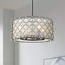 1_Sheer Elegance 21 1/4" Wide Coal Drum Pendant Light
