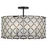 4_Sheer Elegance 21 1/4" Wide Coal Drum Pendant Light more views