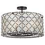 5_Sheer Elegance 21 1/4" Wide Coal Drum Pendant Light more views