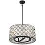 6_Sheer Elegance 21 1/4" Wide Coal Drum Pendant Light more views