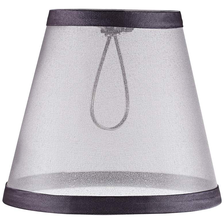 Image 1 Sheer Gray Lamp Shade 3.25x5.5x5 (Clip-On)