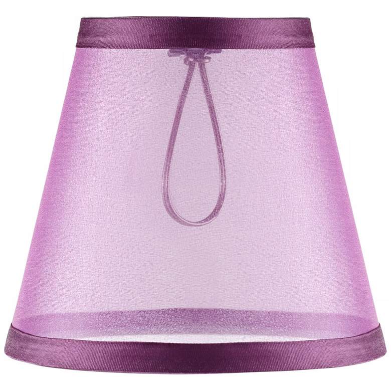 Image 1 Sheer Orchid Lamp Shade 3.25x5.5x5 (Clip-On)