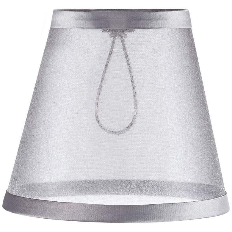 Image 1 Sheer Silver Lamp Shade 3.25x5.5x5 (Clip-On)