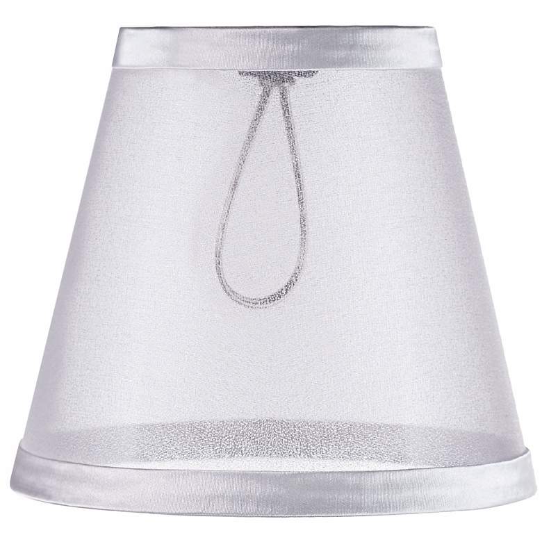 Image 1 Sheer White Lamp Shade 3.25x5.5x5 (Clip-On)