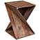 Sheesham Wood 16" Wide Triangular Accent Table