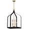 Sheffield 23 1/2" Wide Black and Warm Brass 8-Light Pendant