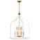 Sheffield 23 1/2" Wide White and Warm Brass 8-Light Pendant