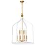 2_Sheffield 23 1/2" Wide White and Warm Brass 8-Light Pendant more views