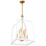 4_Sheffield 23 1/2" Wide White and Warm Brass 8-Light Pendant more views